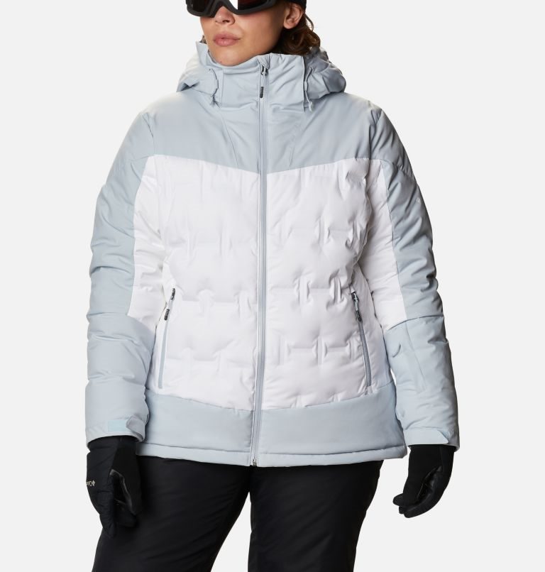 Columbia Wild Card Dunjakker Dame Grå Hvite | Plus Size 83194B